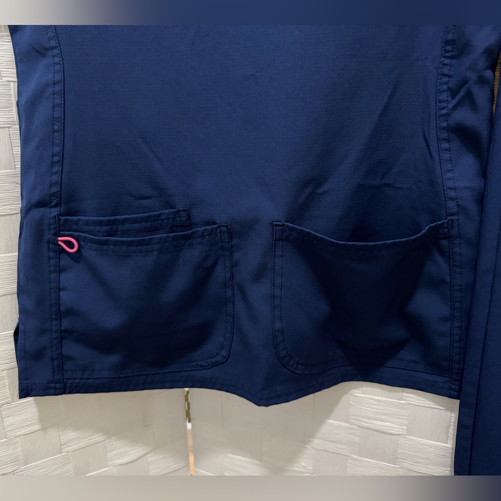 Navy Blue Jogger Pants Scrub Set - Picture 3 of 6